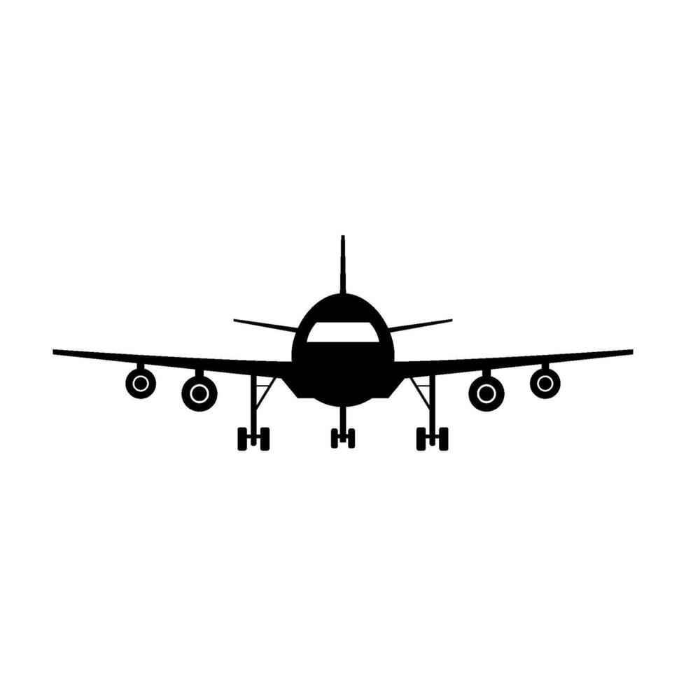 Airplane illustrated on white background vector