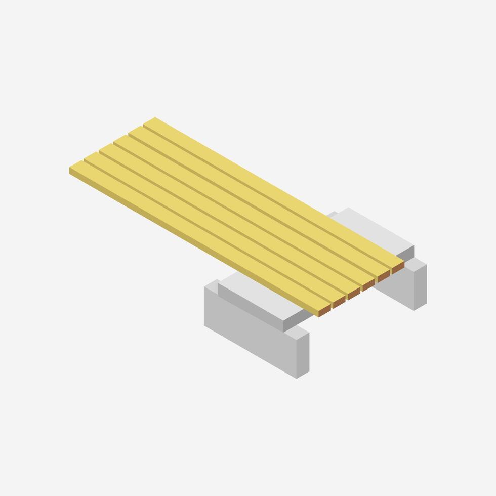 Illustrated isometric diving board vector