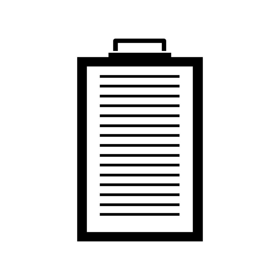 Illustrated clipboard on white background vector