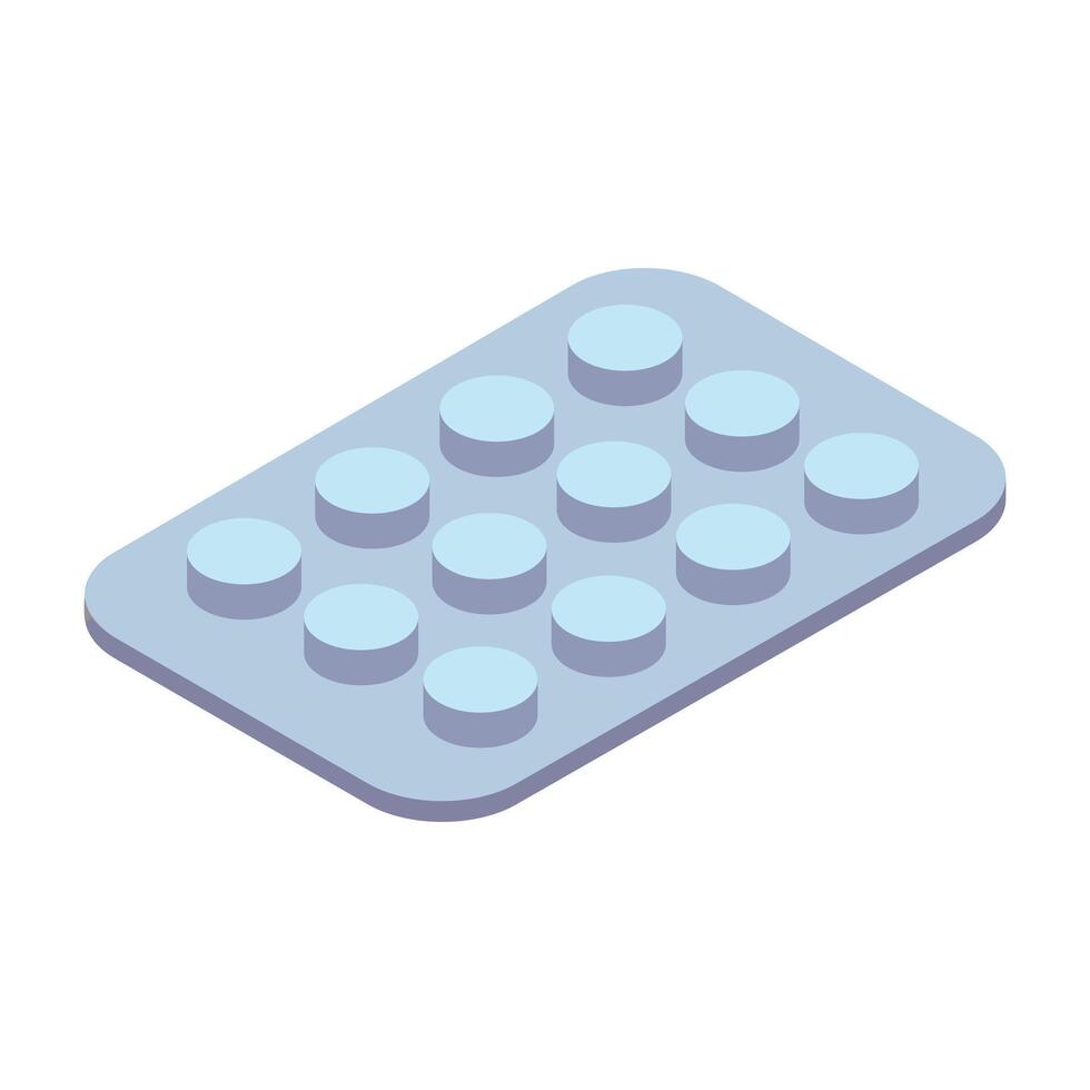 Pills Icon On Background vector