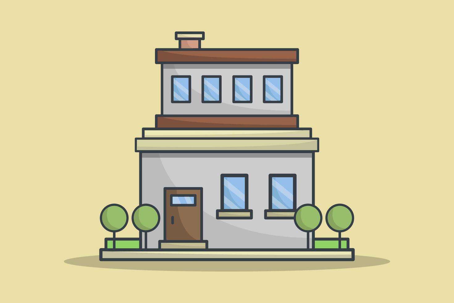 moderno casa ilustrado vector