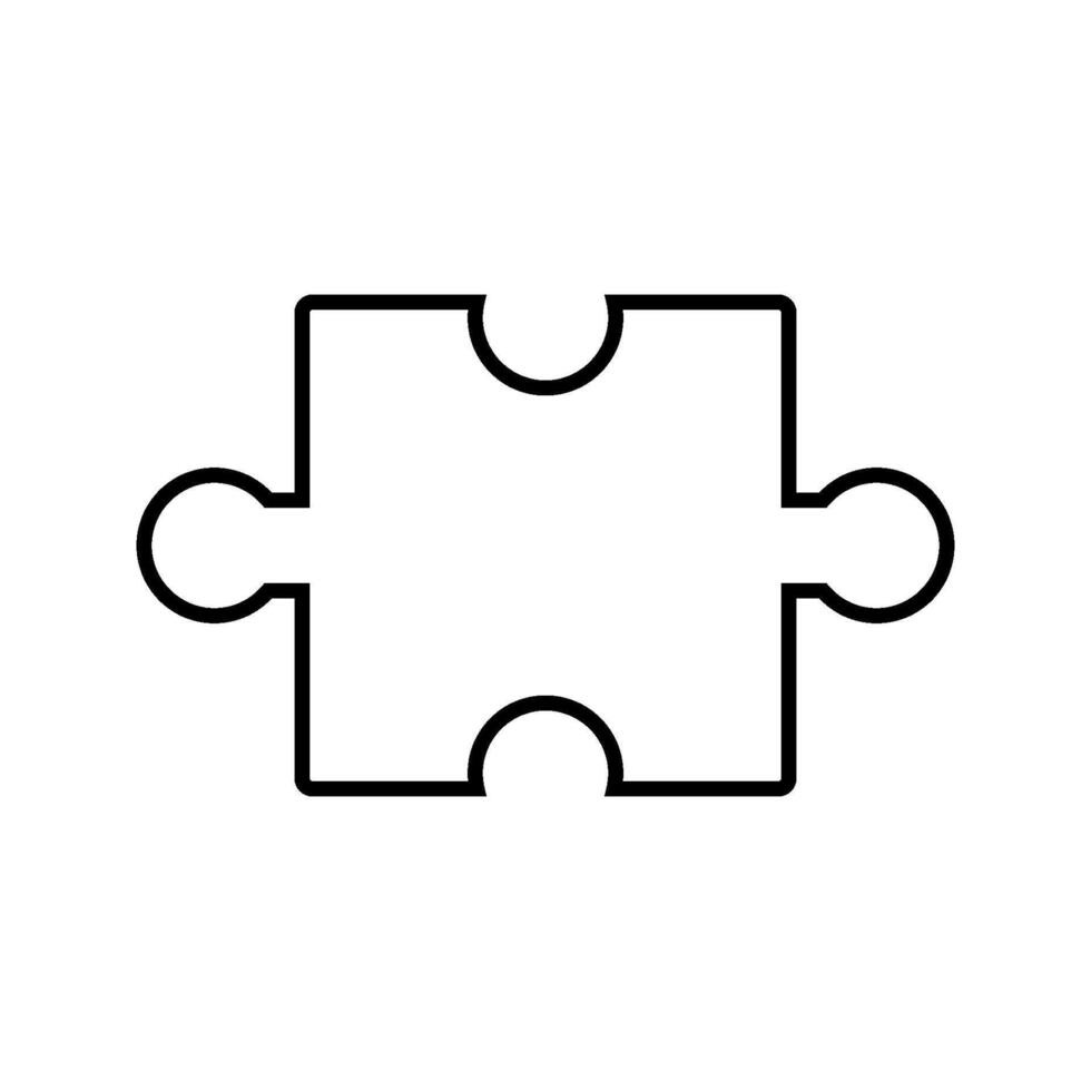 Illustrated puzzle on white background vector