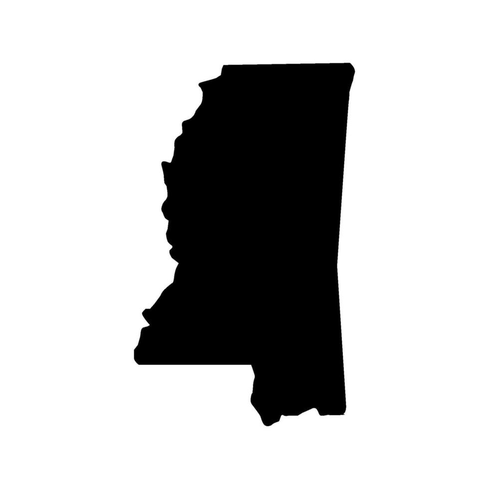 Mississippi map illustrated on white background vector