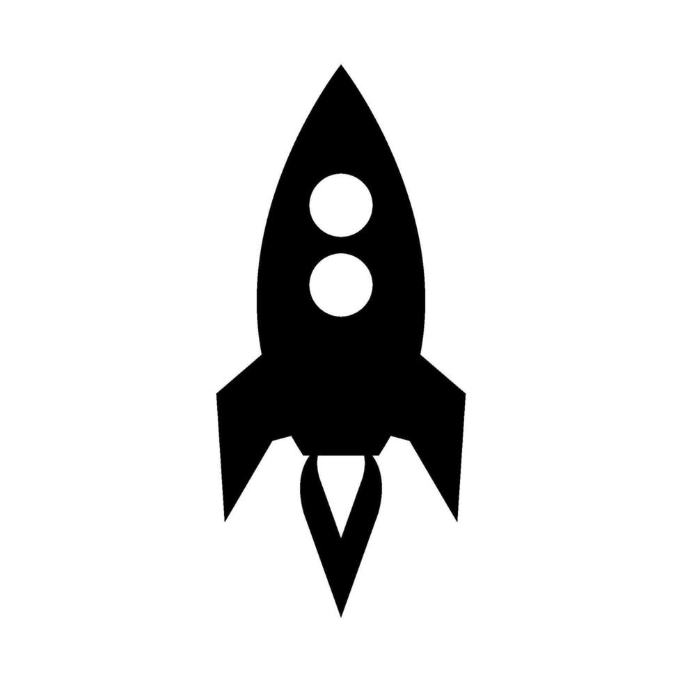 Rocket ship illustrated on white background vector