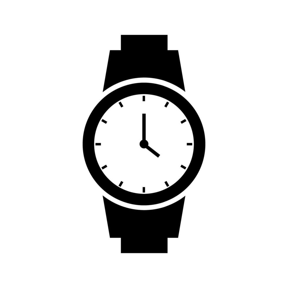 reloj de pulsera ilustrado en un blanco antecedentes vector