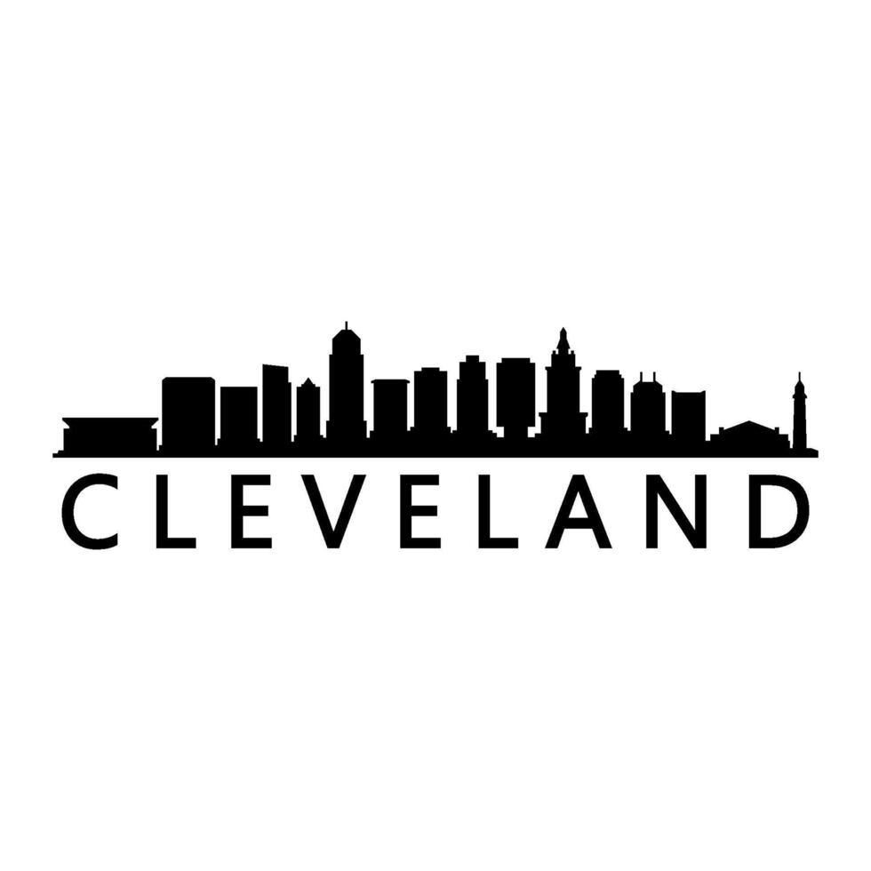 cleveland horizonte en blanco antecedentes vector