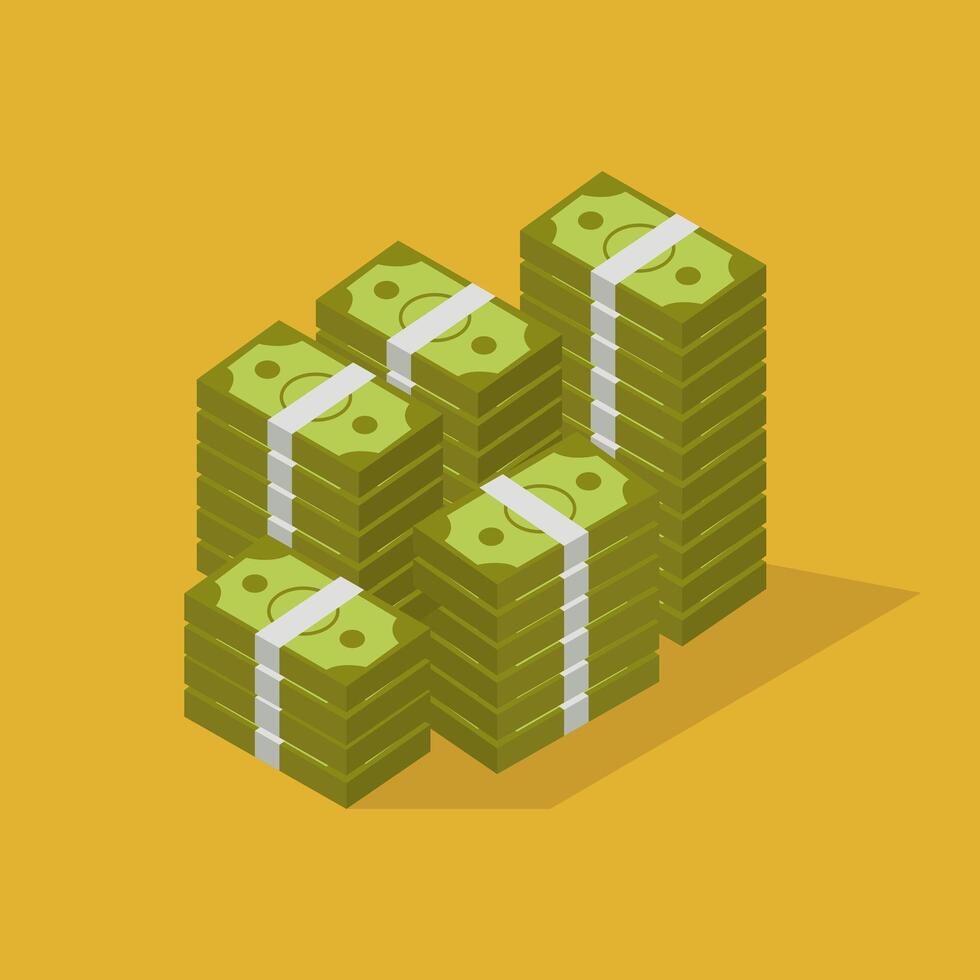 Money Icon On Background vector