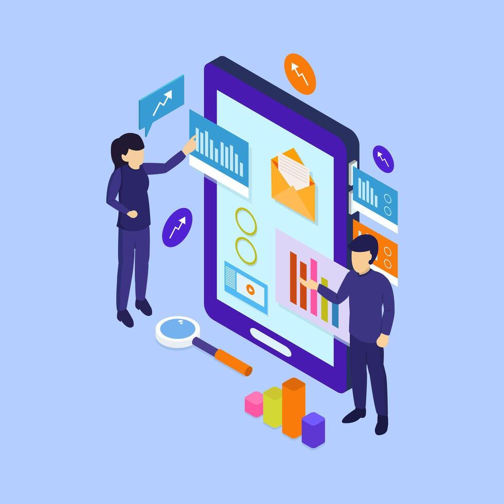 Business Analysis Isometric vector