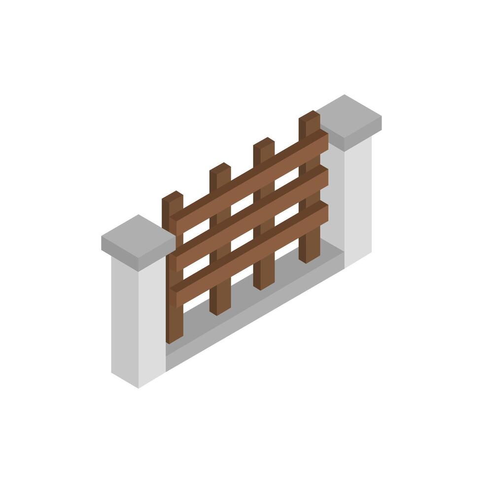 Fence Icon On White Background vector