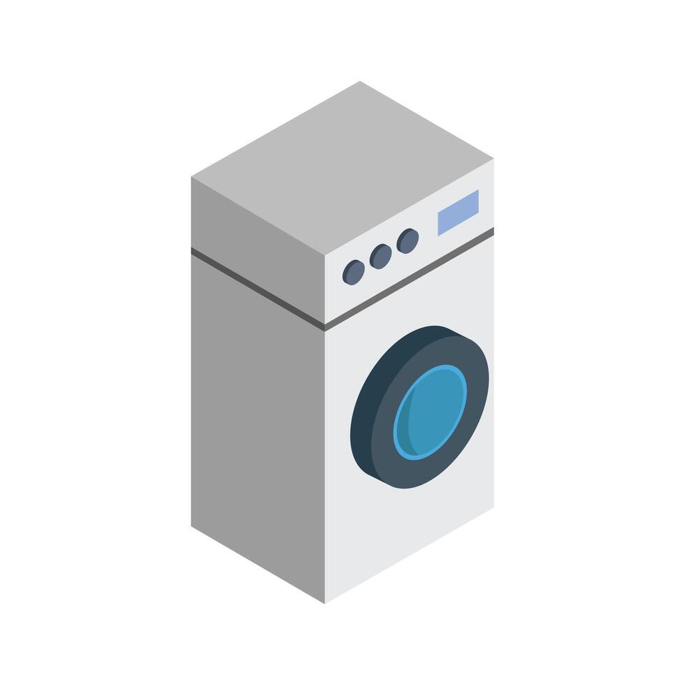 Washing Machine Icon On Background vector