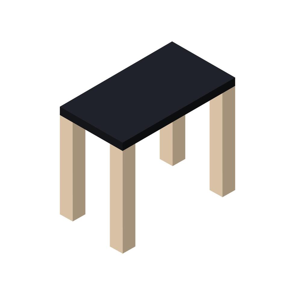 Isometric office desk on a background vector
