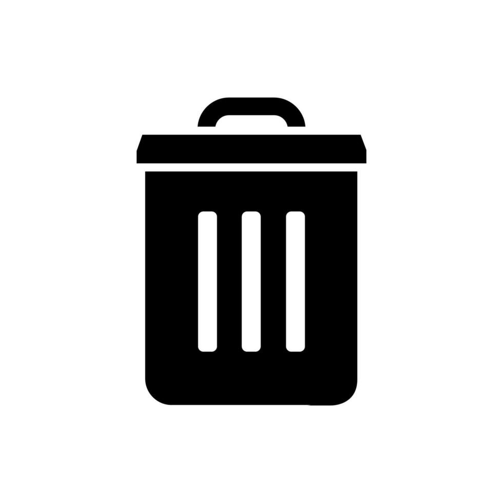 Trash bin illustrated on white background vector