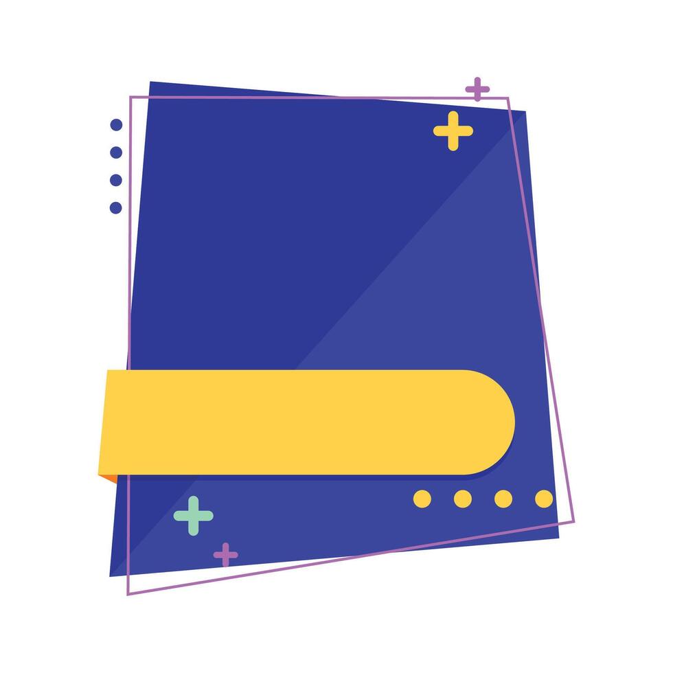 vector flat origami banner on white background