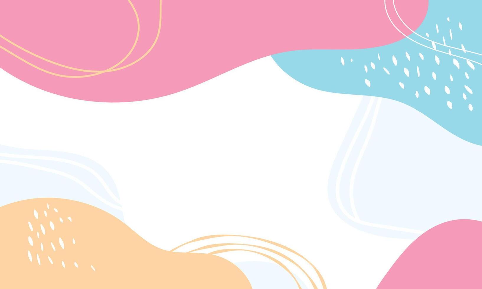 Hand drawn flat design abstract doodle background vector