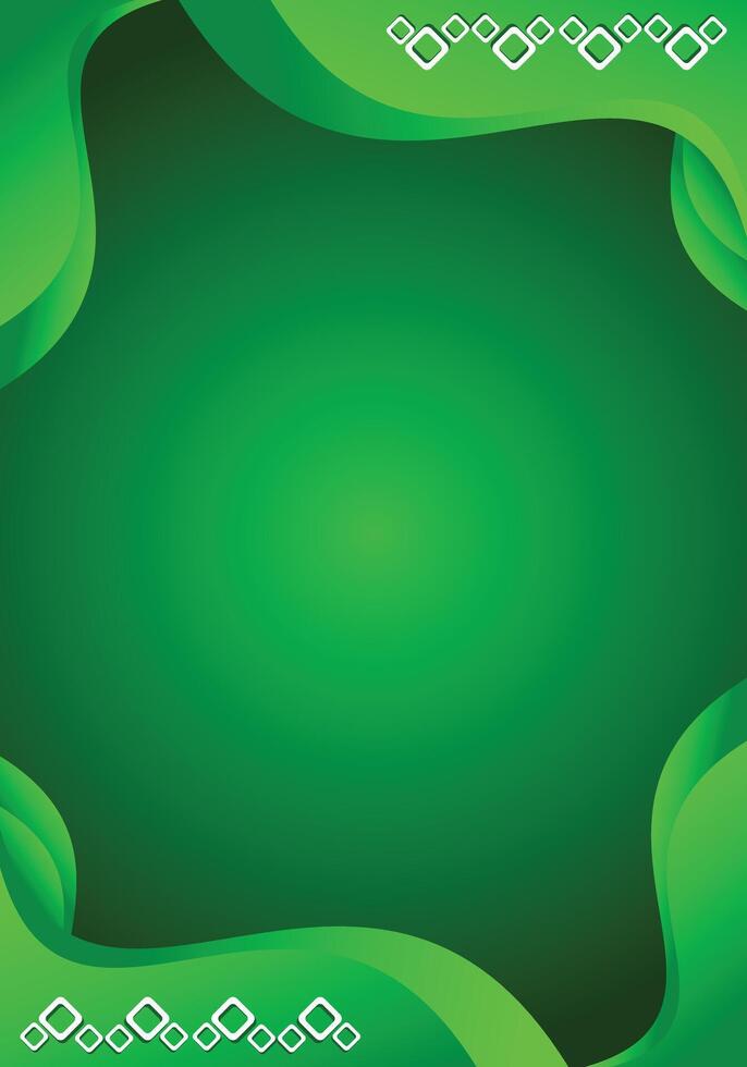 abstract green wave vertical background vector