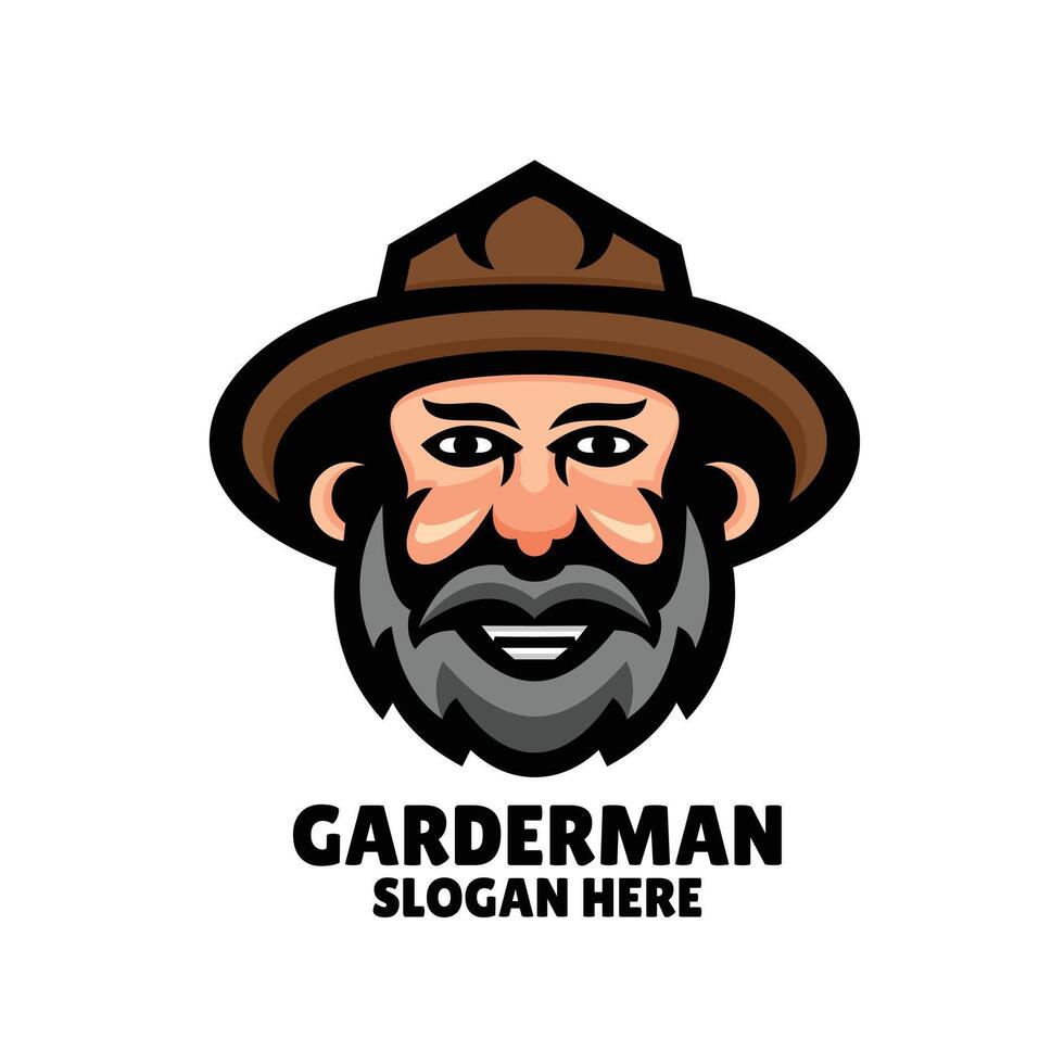 farmer mascot logo design illustration vector