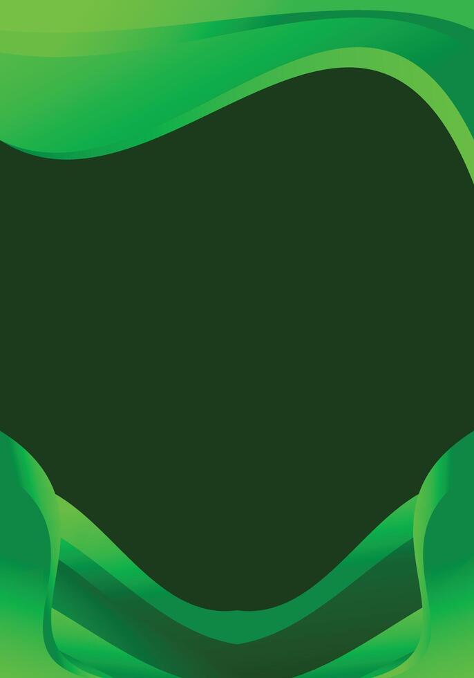 abstract wave green vertical background vector