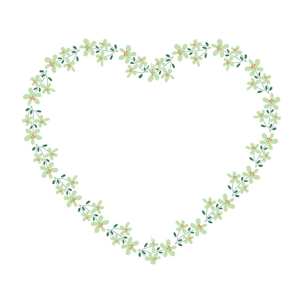 vector hand drawn flat design hearts border and frame