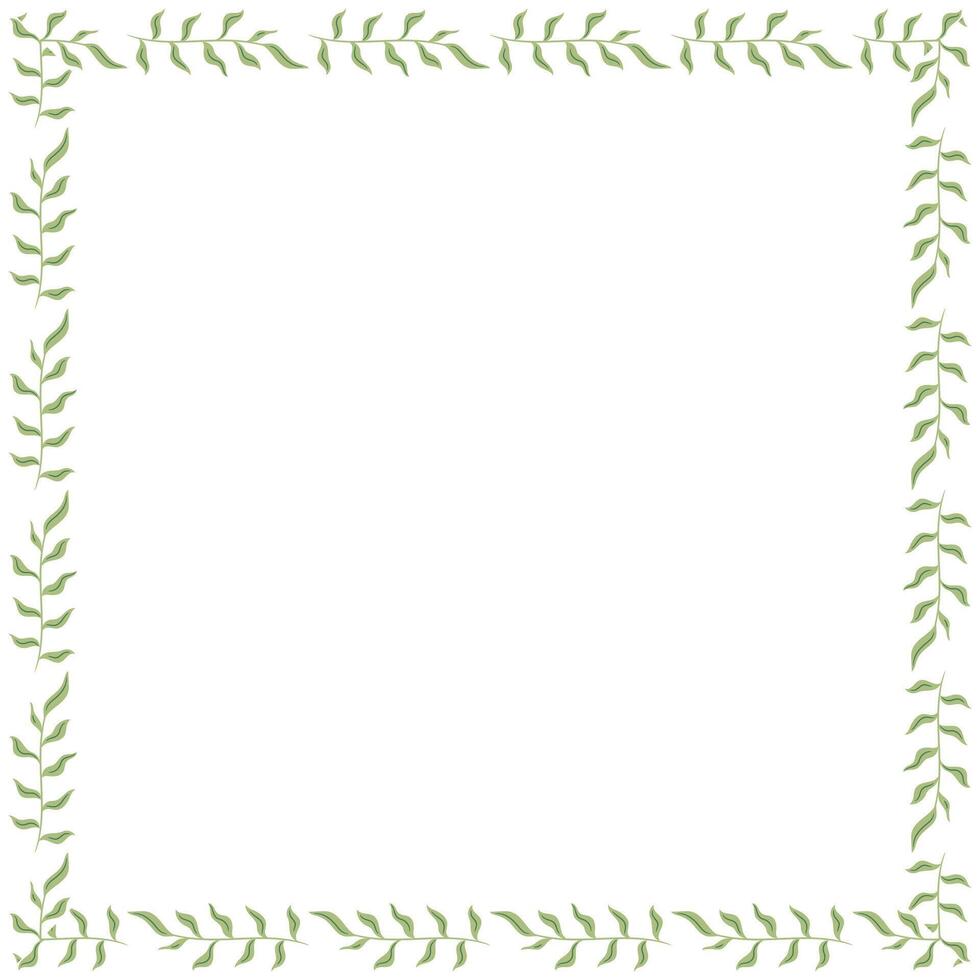Vector hand drawn spring floral frame