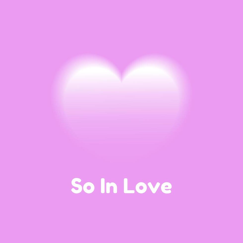 So in love vector poster card emerging confession heart beating