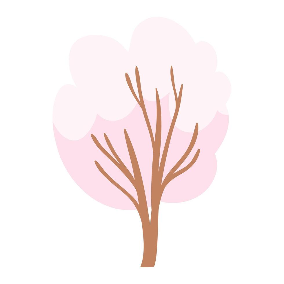 trees in hand drawn style on white background vector