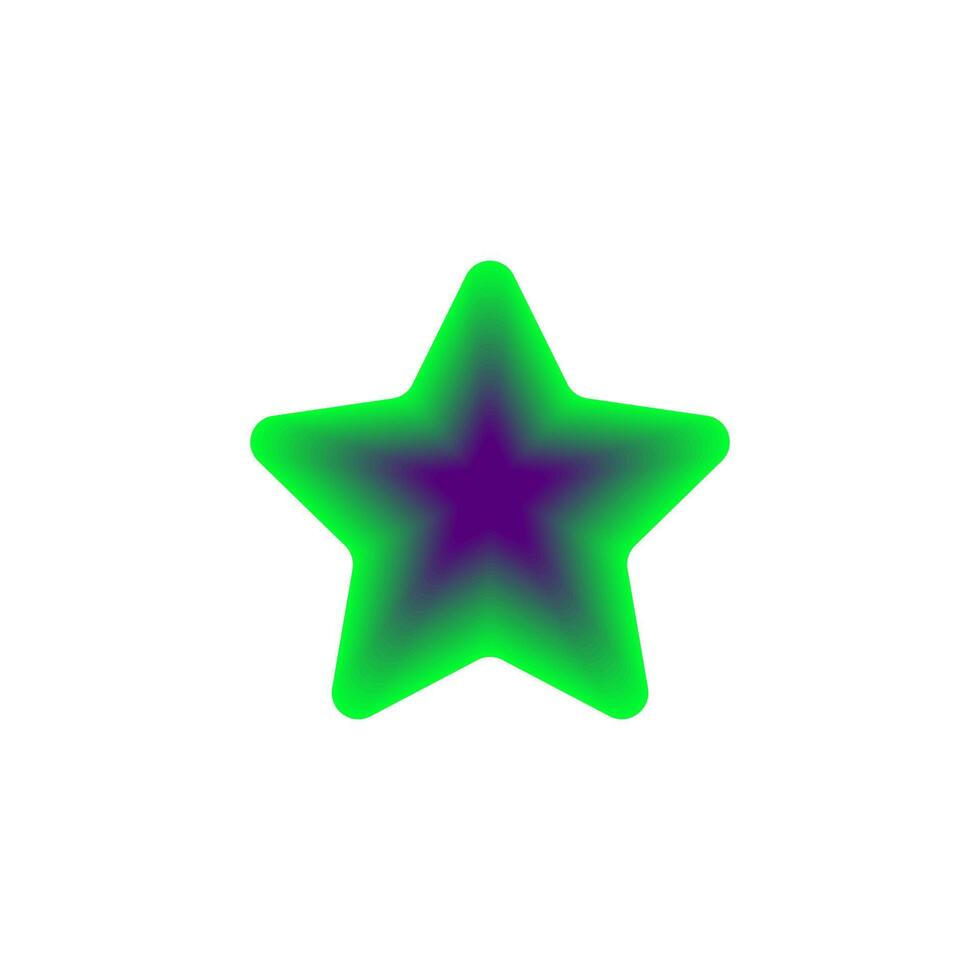 Green blue star vector transition decor abstractive element