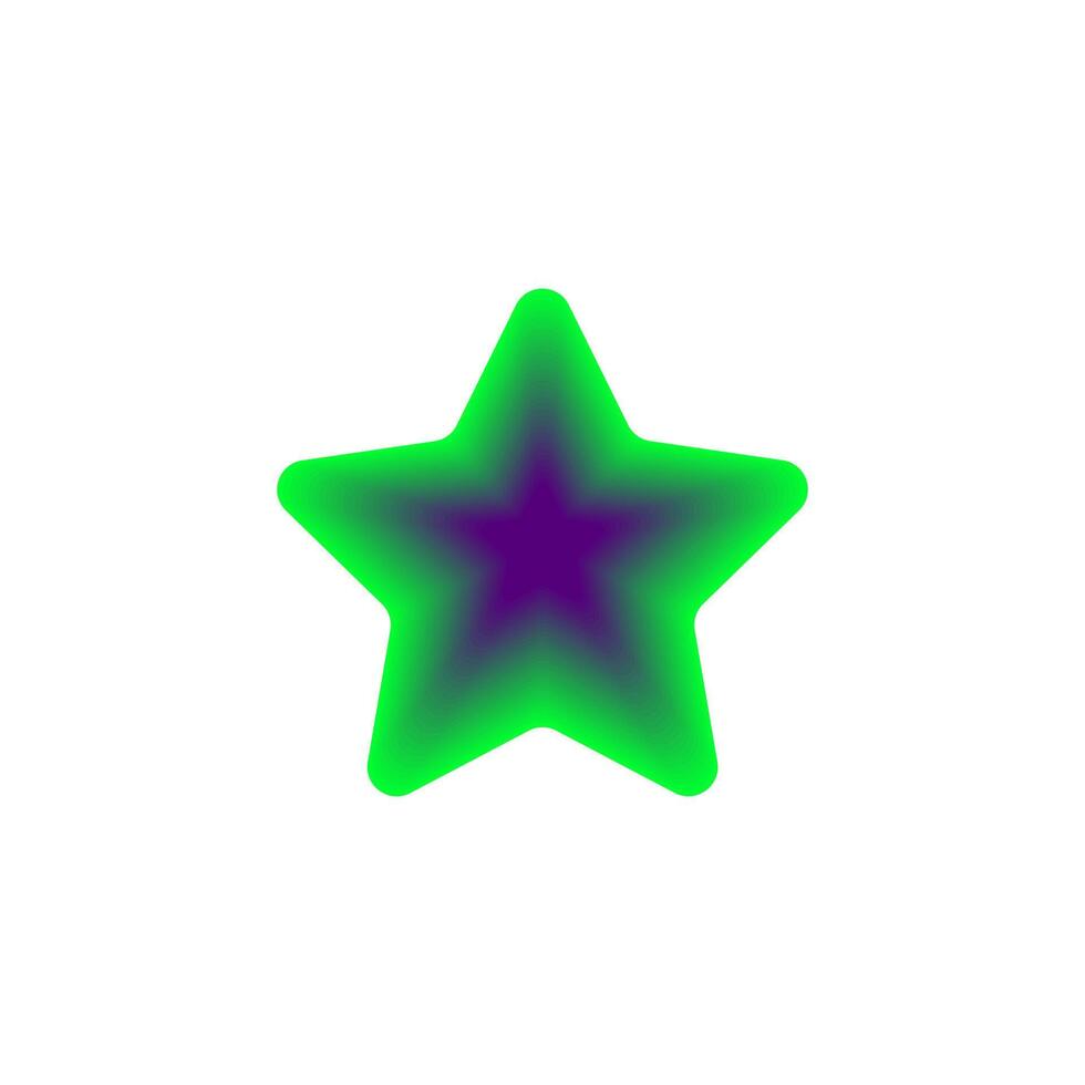 Green blue star vector transition decor abstractive element