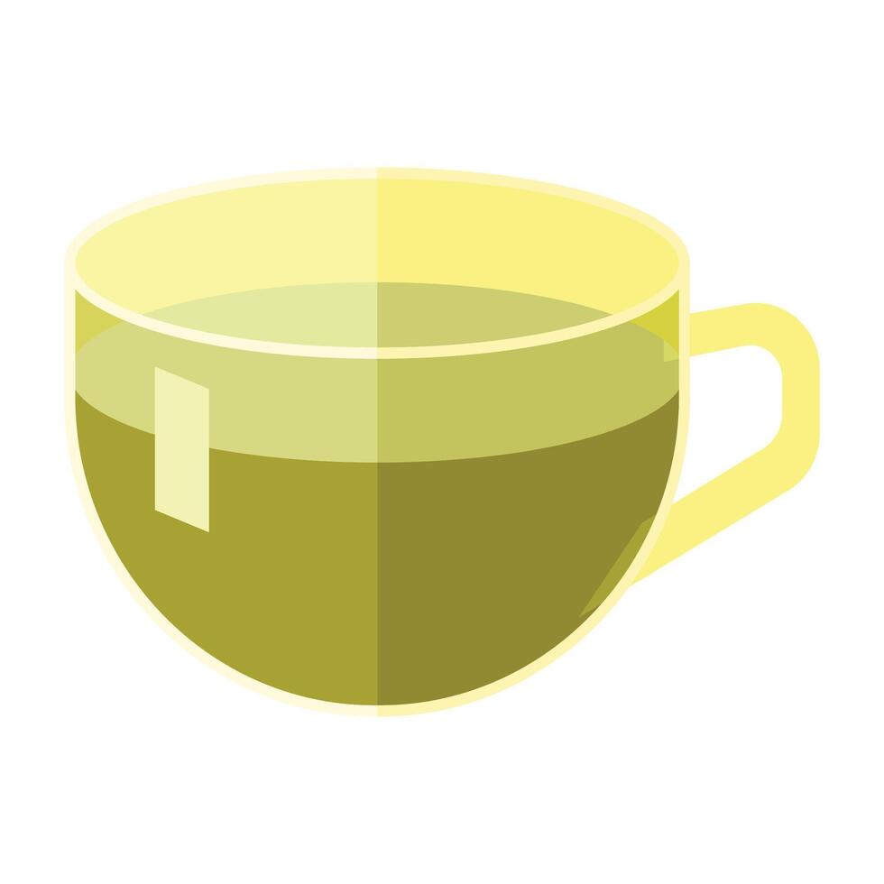 vector green tea drink on white background