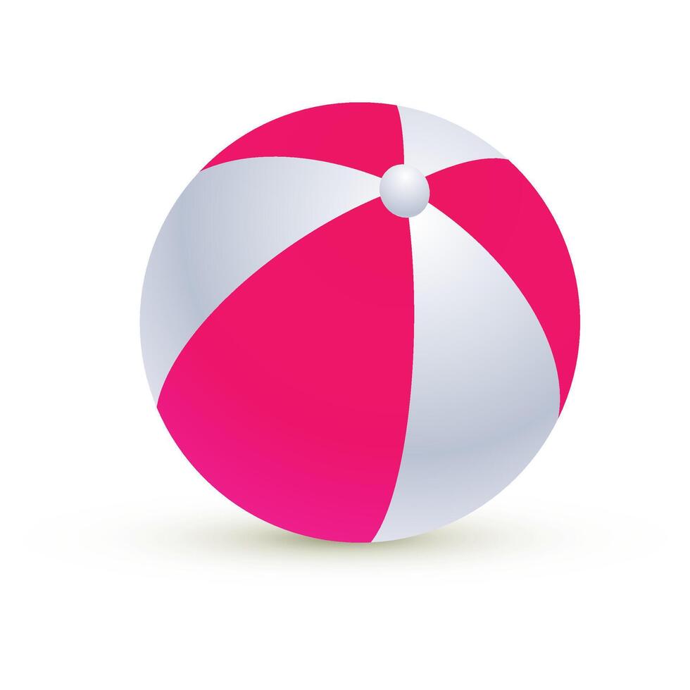 Vector beach ball on white background