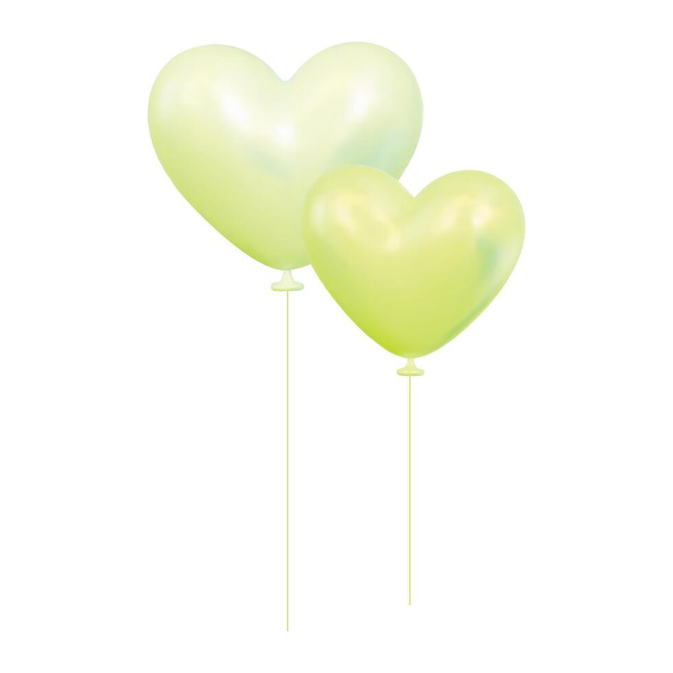 vector heart balloon on white background