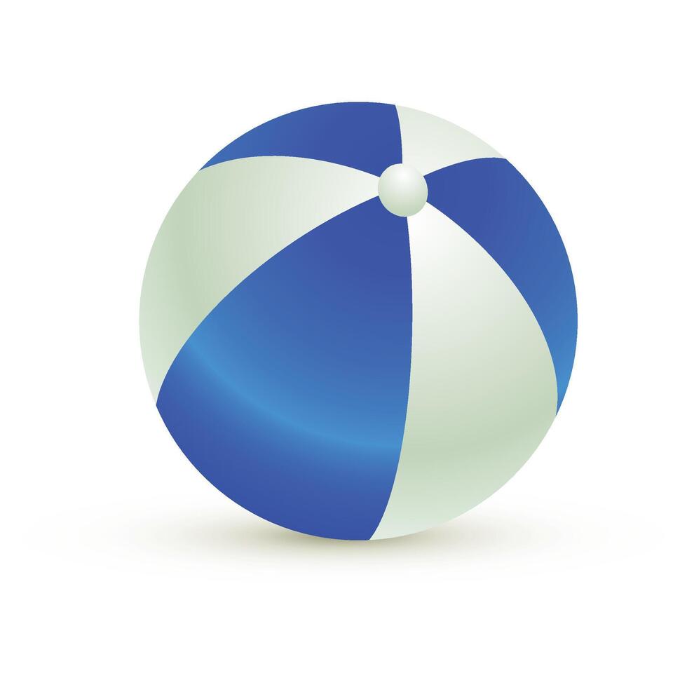 Vector beach ball on white background