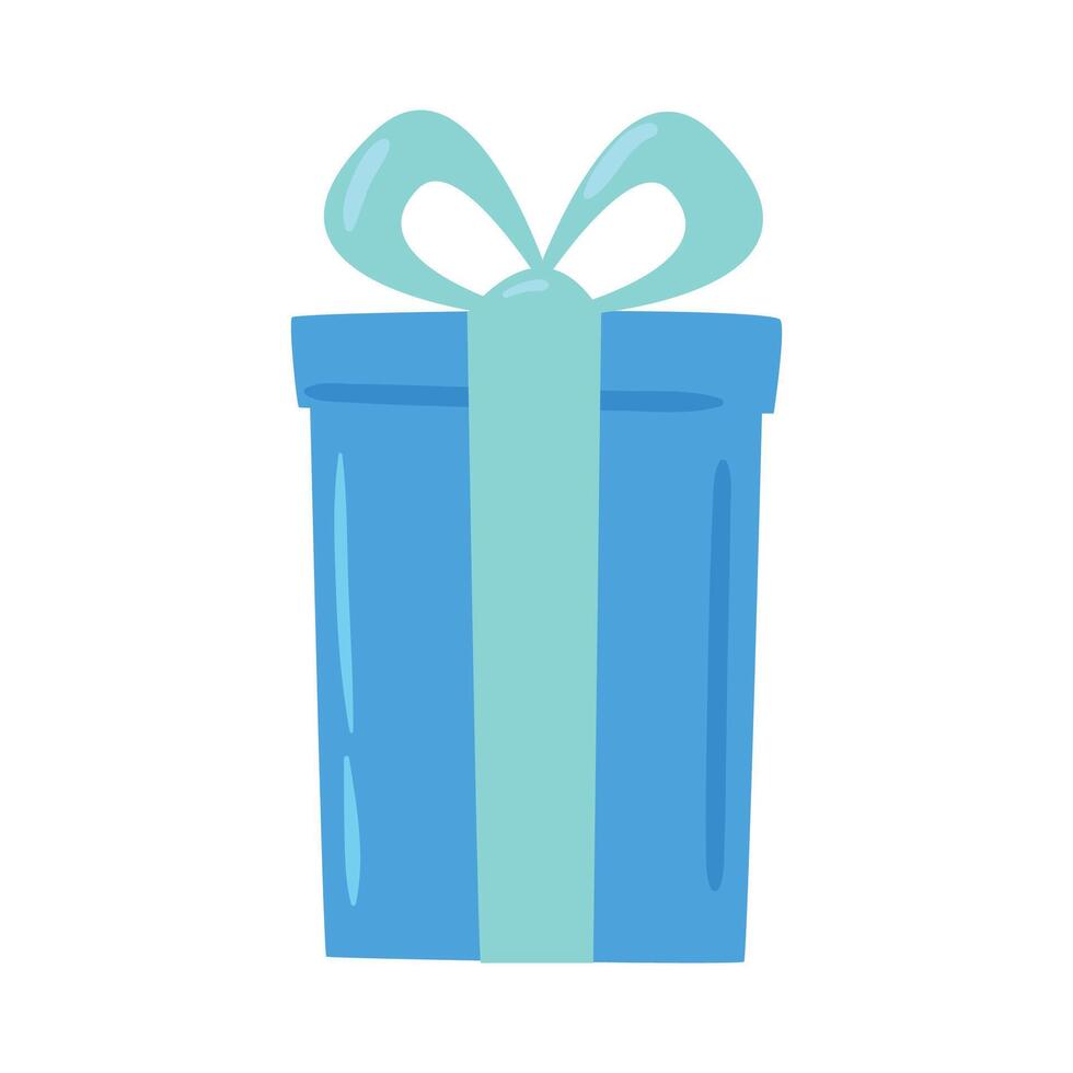 Colorful gift box illustration on white background vector
