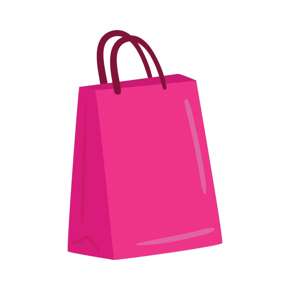 vector shopping paper bag icon isolated