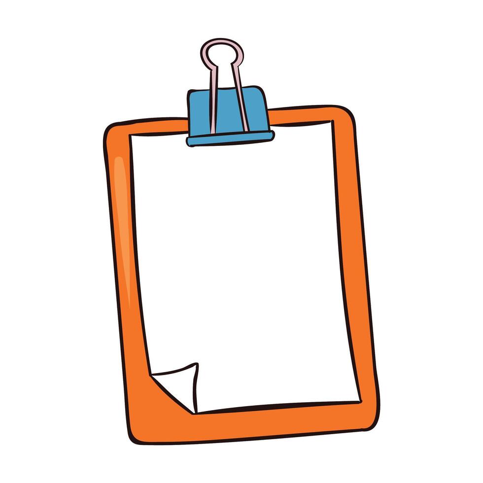 Vector blank clipboard clipboard with blank white paper sheet for mockup notepad information board