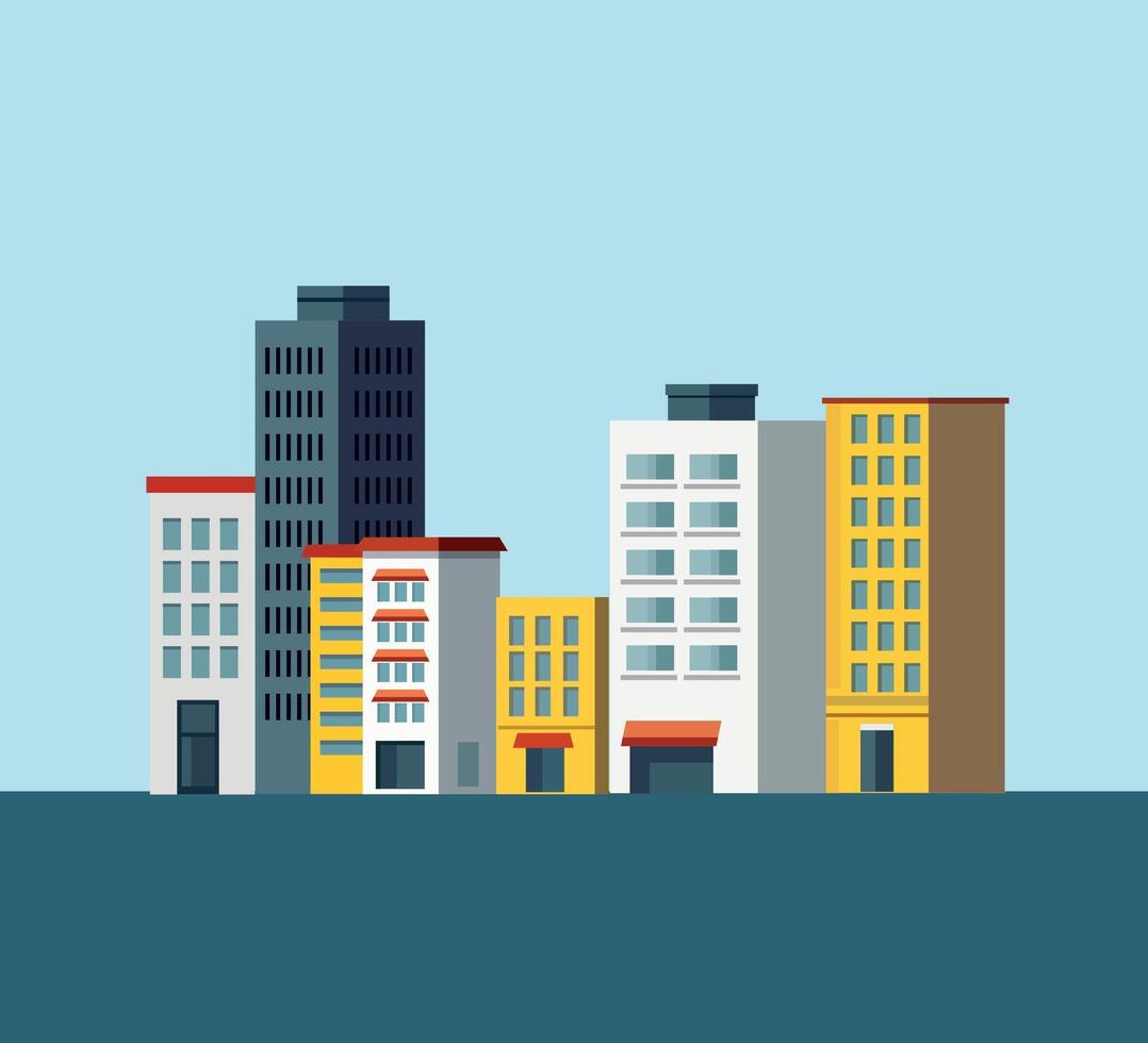 plano ciudad edificios vector ilustración
