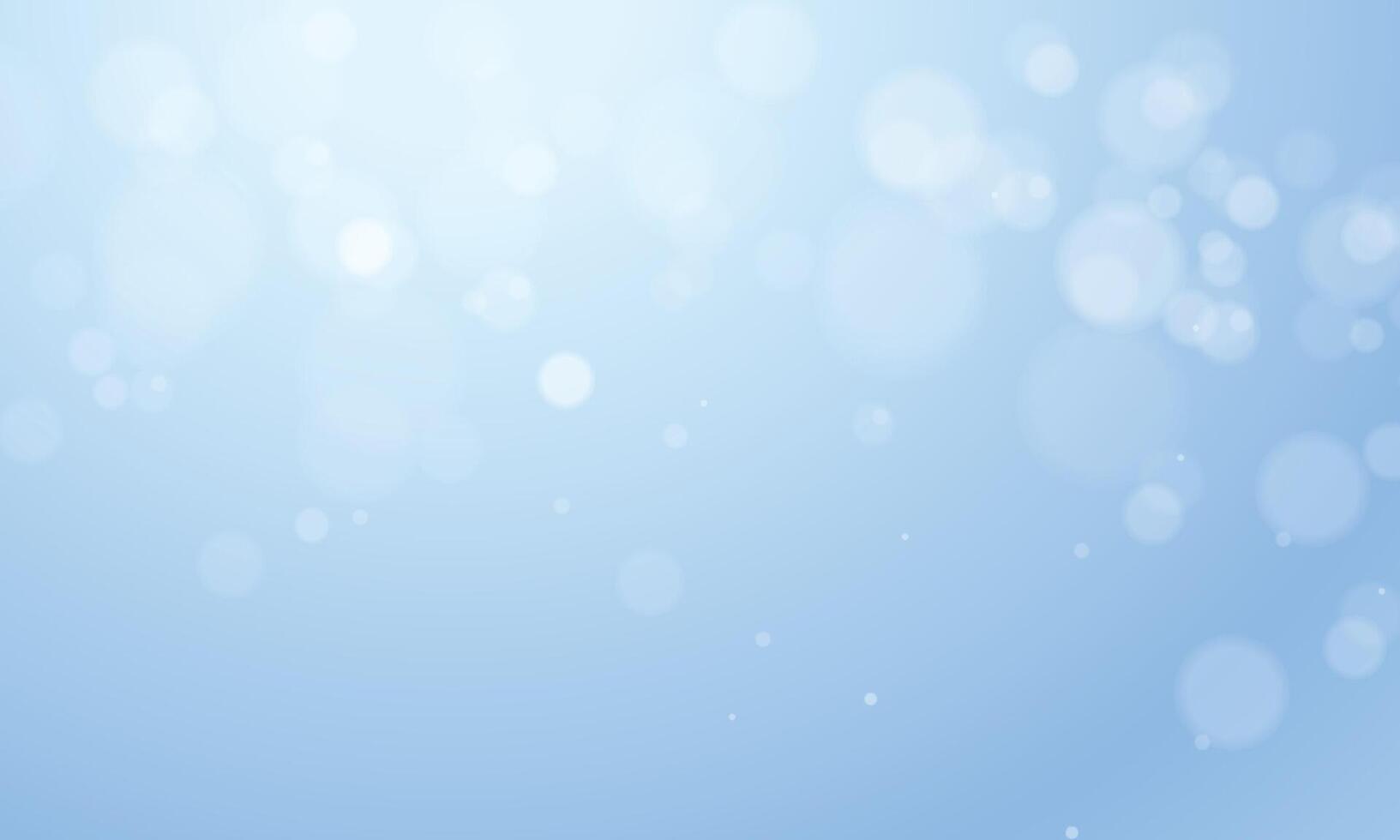 Vector blue background with glowing sparkle bokeh
