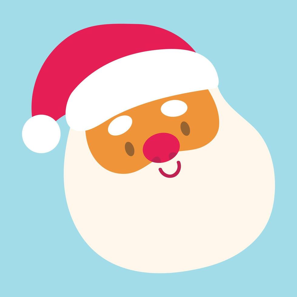 vector Papa Noel claus personaje en plano diseño