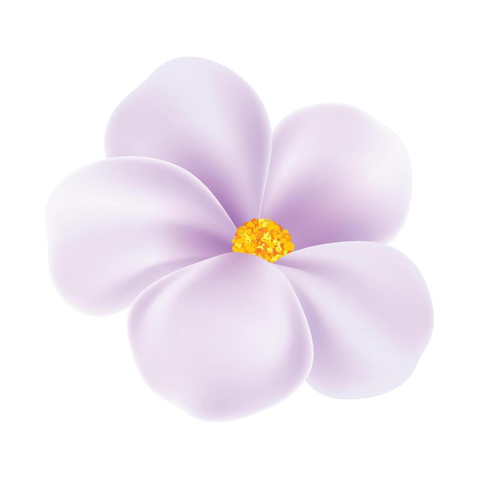 vector realistic detailed spring flower on blue background