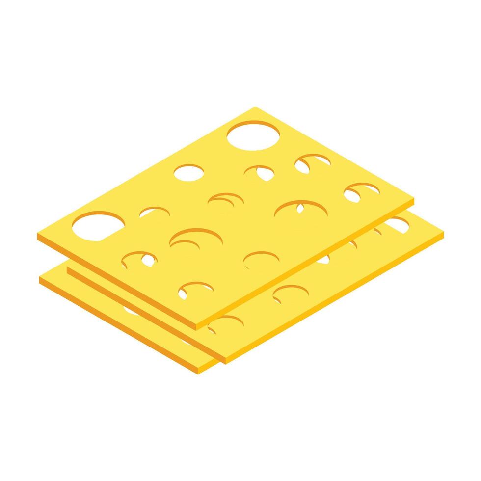 suizo queso triángulo ilustración aislado en blanco antecedentes vector