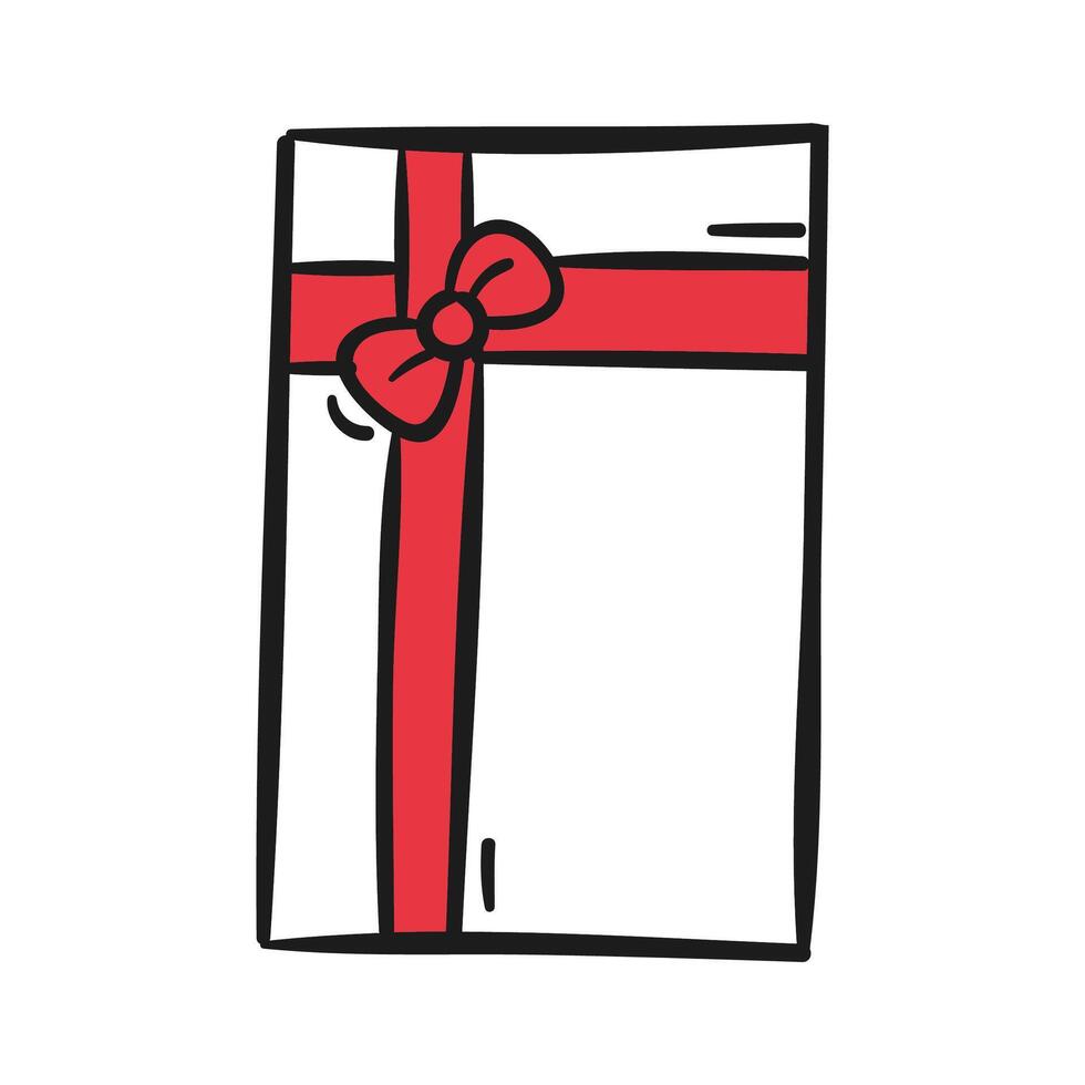 vector regalo caja Navidad regalo presente en blanco
