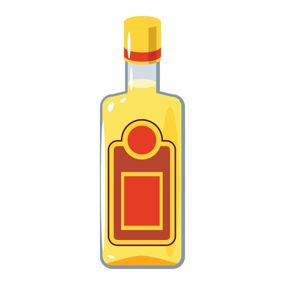 vector bottles of alcoholic drinks with glasses illustration