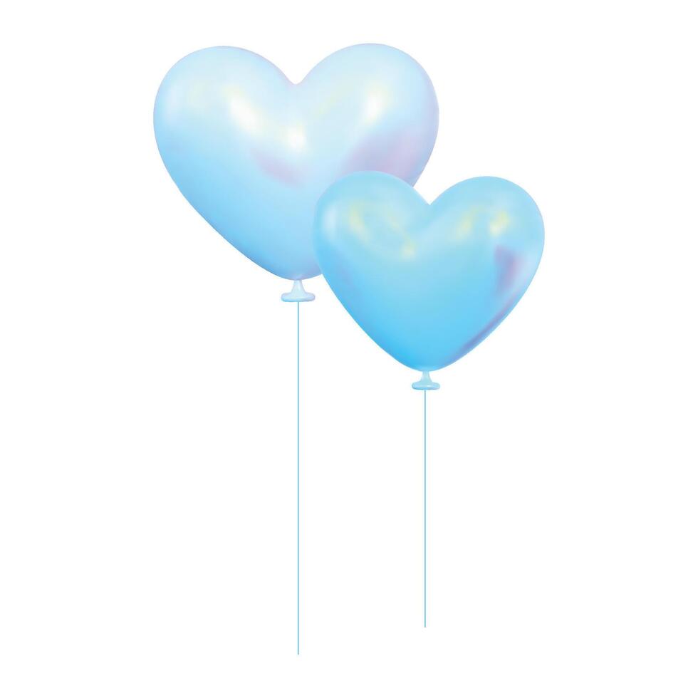 vector heart balloon on white background