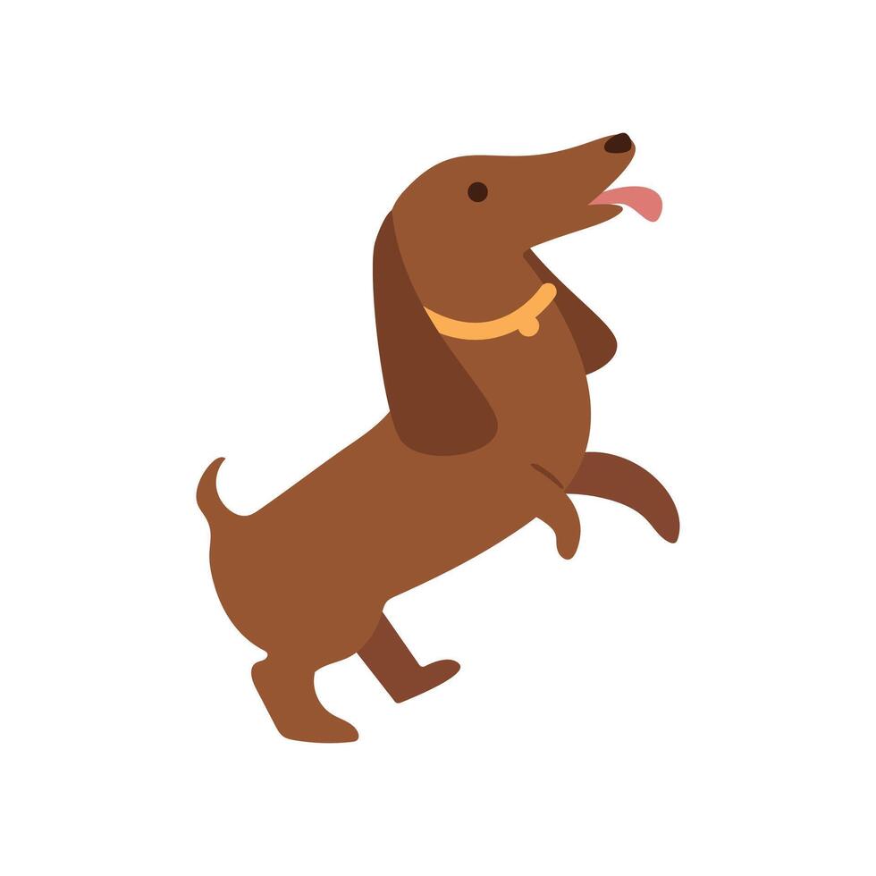 vector cute illustration of a dog on white background
