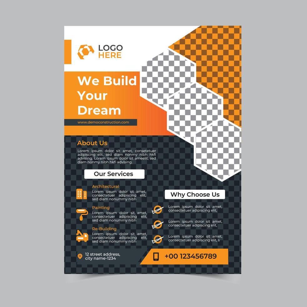 Corporate modern Flyer Template vector