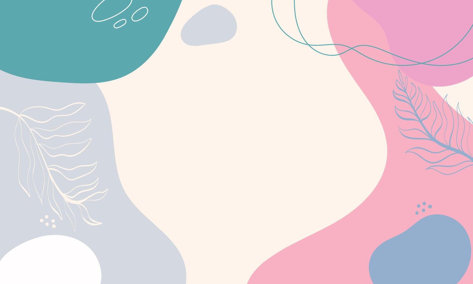 Hand drawn flat design abstract doodle background vector