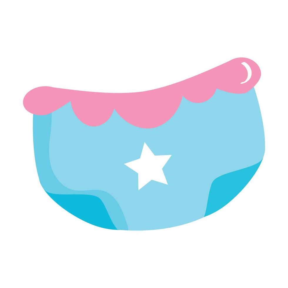 Vector baby diaper vector illustration child