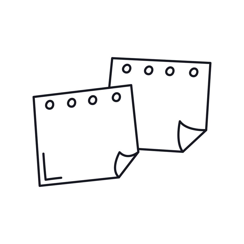 vector conjunto de mano dibujado garabatear bloc para mensajes notas garabatear estilo