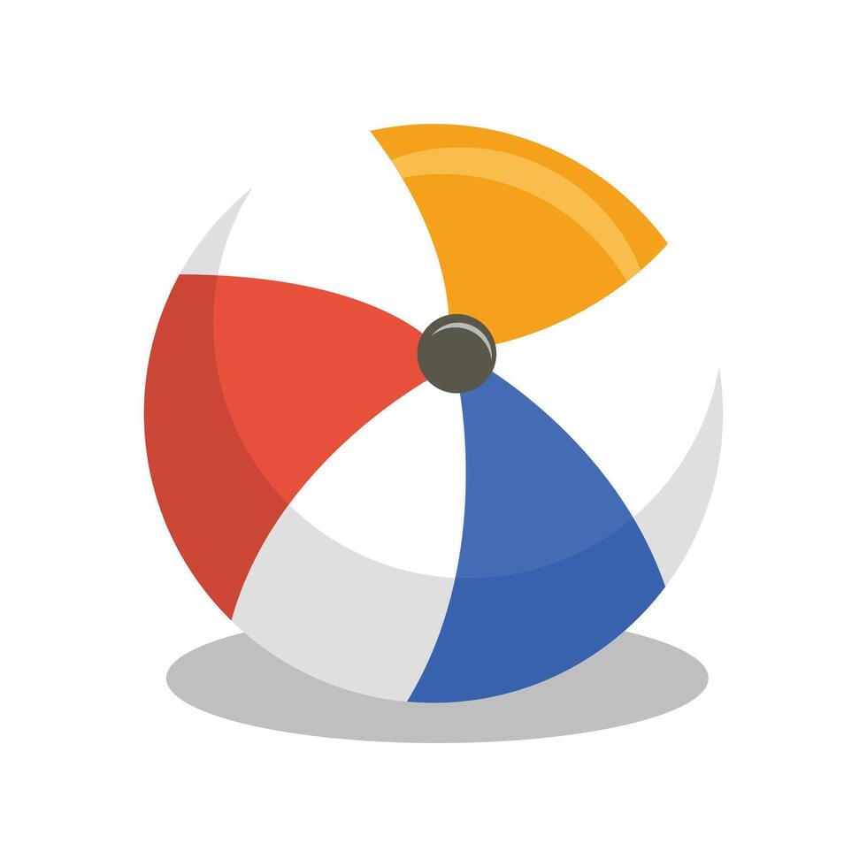 vector inflatable beach ball on white
