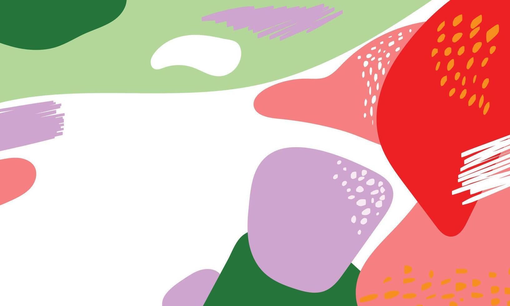 Hand drawn flat design abstract doodle background vector