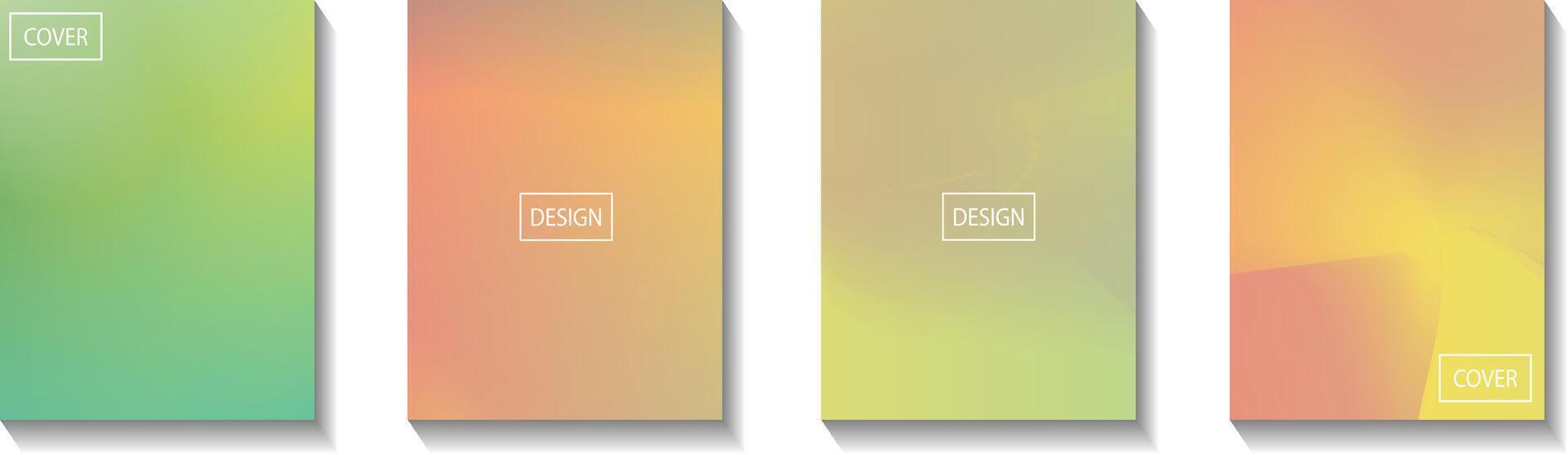 collection of colorful gradient background cover flyers are used for backgrounds, posters, banners, etc. vector